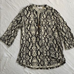 Calvin Klein black and white blouse
